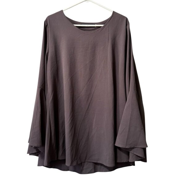 Highness Women Long Bell Sleeve Blouse Size 1X Polyester Boho Hippie Peasant - Picture 1 of 10